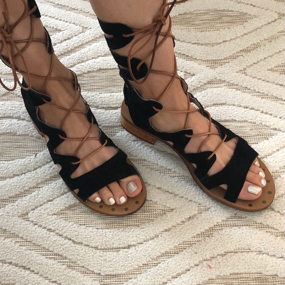 Gladiator lace up sandals
